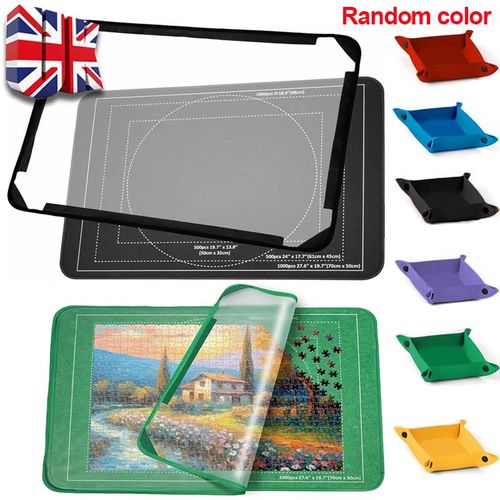 Puzzle Board 1000 Pieces Storage with 6 Sorting Trays And Cover 32"x22" — image 1
