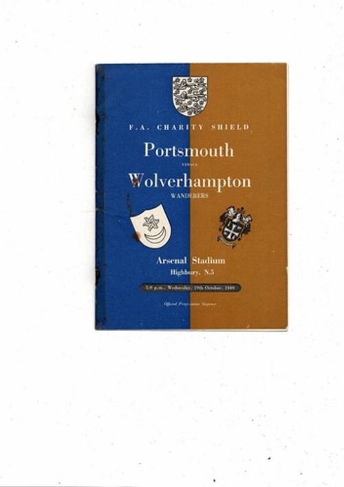 1949 Portsmouth v Wolves Charity Shield Football Programme