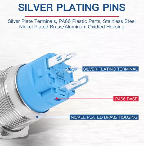 Chrome engine start backlit momentary 12V 3A push button switch 16mm UK STOCK — image 7