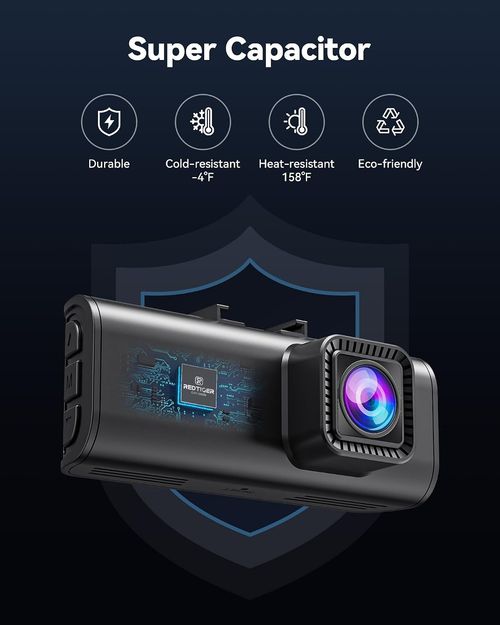REDTIGER 4K Car Dash Cam Front & Rear with GPS WiFi Loop Recording G-Sensor — image 7