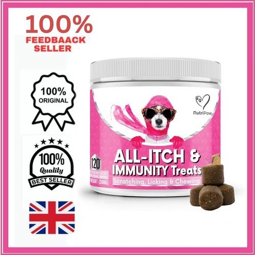 NutriPaw All-Itch Immunity Treats For Dogs - Soothe Itchy Paws, Eyes, Ears, Skin
