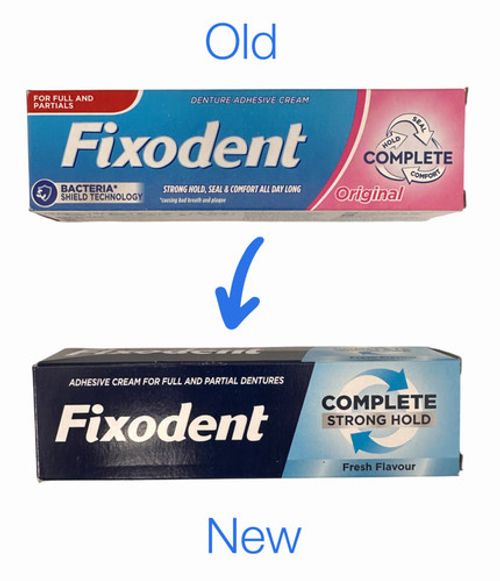 5 x Fixodent Cream Complete Strong Hold Adhesive Denture Cream Original 40g