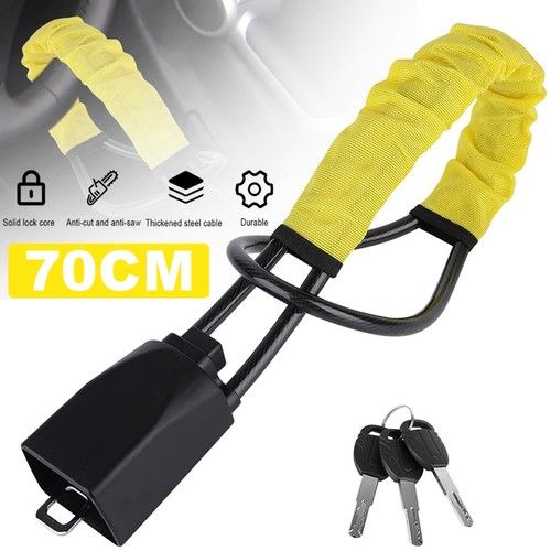 Universal  Steering Wheel Lock Duty Anti Theft Rotary Security Safe Van Car Duty