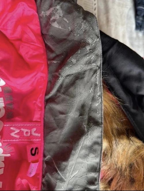 Superdry Snow Women’s Ski Jacket Grey/Pink Hooded Faux Fur Full Zip Size S — image 7