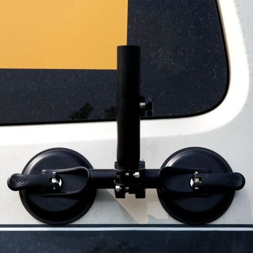 NEW Car Double Suction Cup Mount Flag Pole Holder Bracket Adjustable Heavy Duty — image 3