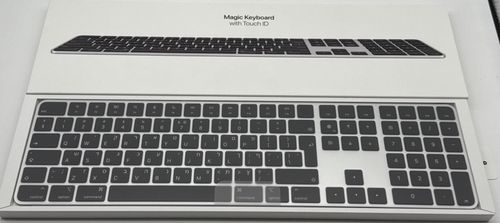 GENUINE APPLE MAGIC KEYBOARD WITH NUMERIC KEYPAD TOUCH ID BLACK WIRELESS HEBREW — image 1