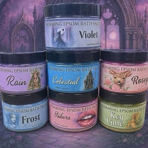 Foaming Epsom Bath Salts Assorted Scents Round Jars 130g — image 2