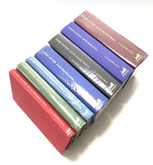 Harry Potter Complete Hardcover 1st edition ,1st print Deluxe Set -J.K. Rowling