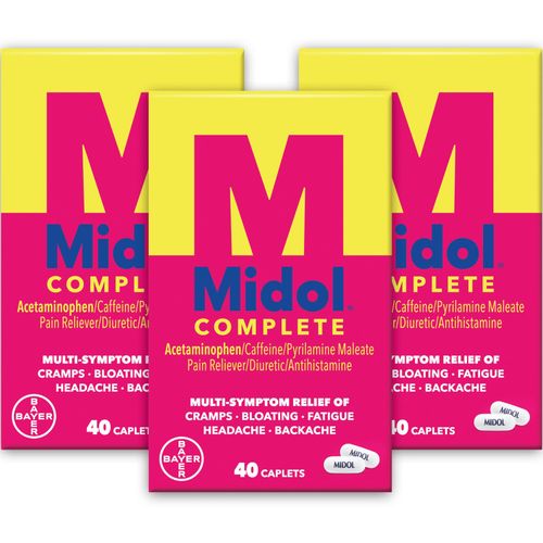 Midol Complete Menstrual Pain Relief Caplets with Acetaminophen for Period — image 1