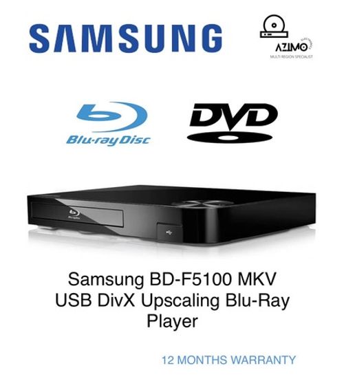 Samsung BD-F5100 Blu-ray Player HDMI USB MKV DivX compact WARRANTY