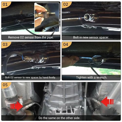 2pcs Oxygen O2 Sensor Spacer Adapter Catalytic Converter Fix Check Engine Light — image 5