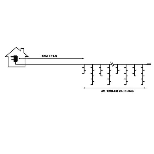 Xmas Outdoor christmas lights LED Icicle Lights,Low voltage,8 Modes with Memory — image 8