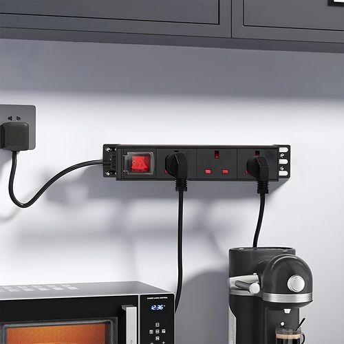 PDU Extension Lead 3 6 8 Gang Way UK Plug Sockets 2M Cable Electric Mains Power — image 3