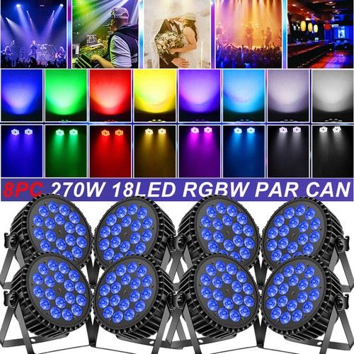 270W DMX RGBW LED 18 Par Stage Light Color Change DJ Party Disco Show Lighting