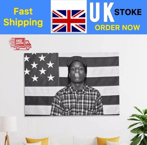 ASAP Rocky Flag Poster Rapper 3x5ft Wall DecorDorm Office Art Flag