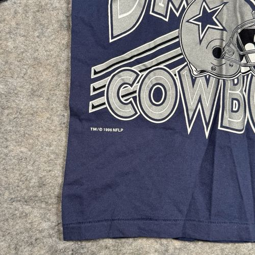 Vintage 90s Kids Dallas Cowboys Jersey Shirt Size L? 15x21 1996 NFL Cut Tag — image 4