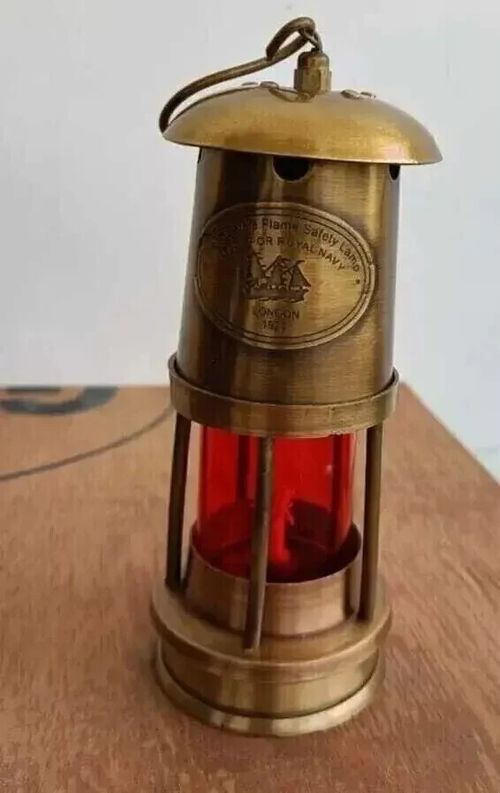 Antique Maritime Lantern Minor 2 Brass Lamp Nautical Ship Light Oil Pieces Boat — image 4