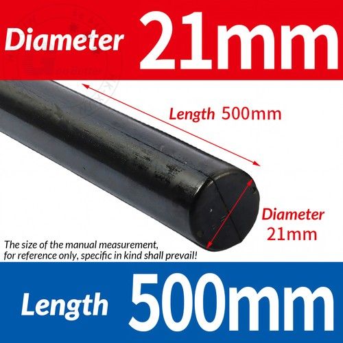 Black Solid Natural Rubber Round Rods Bar Stick Dia 16mm-150mm Length 40mm-520mm