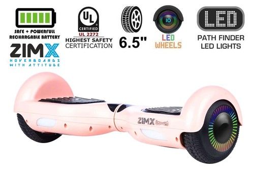 Rose Gold Hoverboard with LED Wheels UL2272 Certified