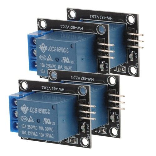 4pcs Relay Module 1 Channel Relay Module Relay Module For Singlechip Compatible