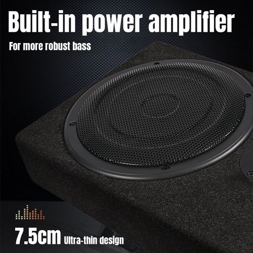 12V 8" 800W Car Subwoofer Active Underseat Bass Box Audio Sub Speaker Amplifier* — image 3