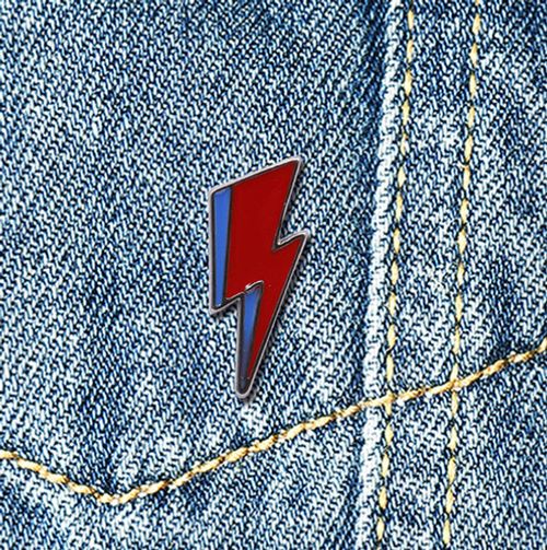 *RARE* David Bowie Aladdin Sane Lightning Pin Badge *UK STOCK*