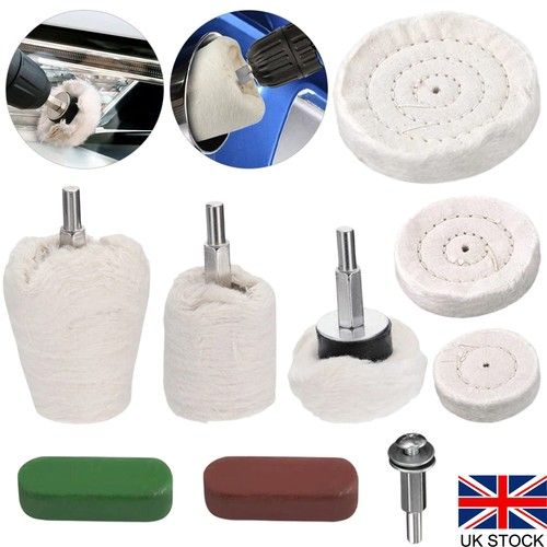 9pcs Buffing Wheel for Drill,Buffing Pad Polishing Wheel Kits for Metal Aluminum
