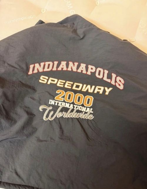 Indianapolis Speedway 2000s Speedway Racing Jacket Black/Red Zip-Up Lined — image 2