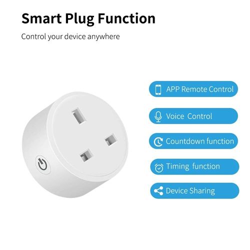 4 Pack Tuya Smart WiFi Plug UK 20A Socket Alexa Google Voice Control Energy Time — image 2
