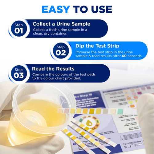 Urine Test Strips 10 Parameter Urinalysis Professional/GP Dipstick CE (2x5 Pack) — image 5
