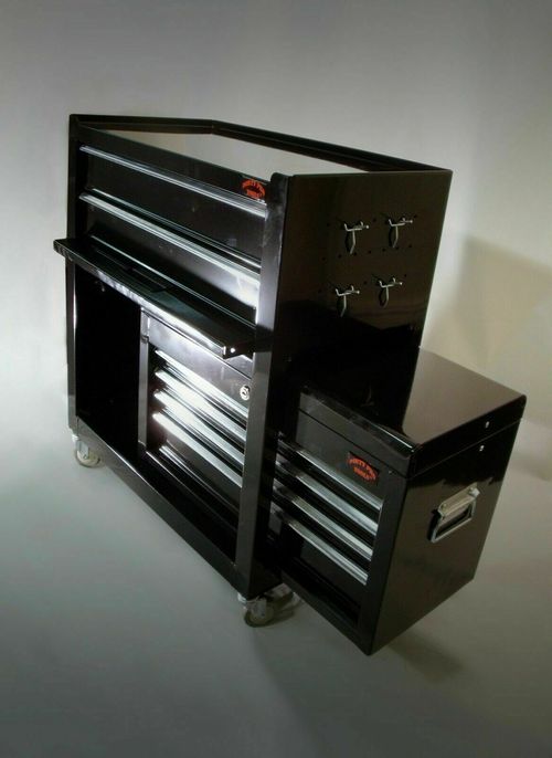 Tool Chest Cabinet Large 8 Drawer Roller Wheels Top Box Tools Holder Chest — image 5