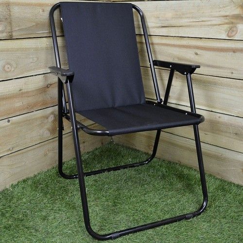 Folding Camping Deck Chair Garden Lawn Patio Spring Foldable Seat Outdoor