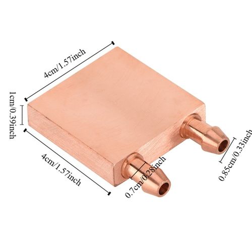 Copper Water Cooling Block High Performance Liquid Water Cooler  CPU Cooling — image 3