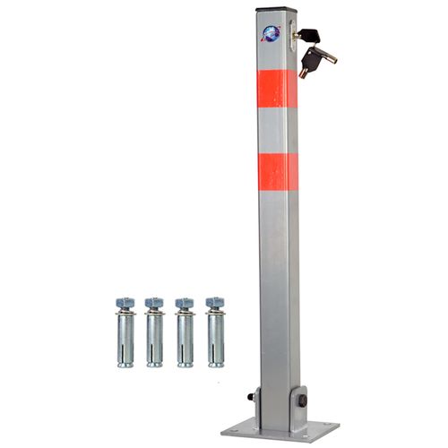 LOCKABLE PARKING BARRIER FOLDING CAR PARK BOLLARD SECURITY DRIVEWAY POST 3 KEYS — image 1