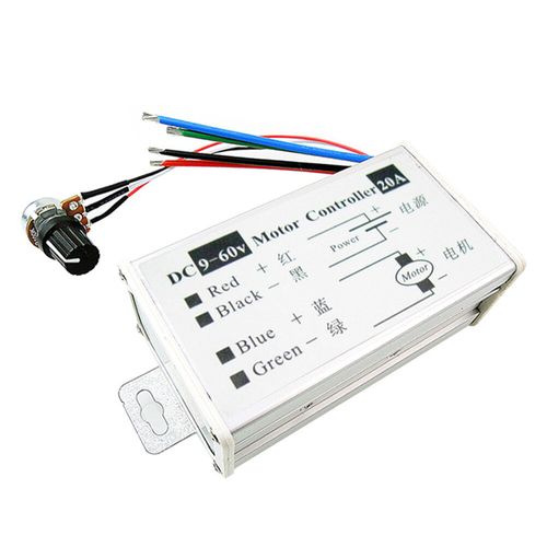 12V 24V Max 20A PWM DC Motor Stepless Variable Speed Control Controller Switch — image 3