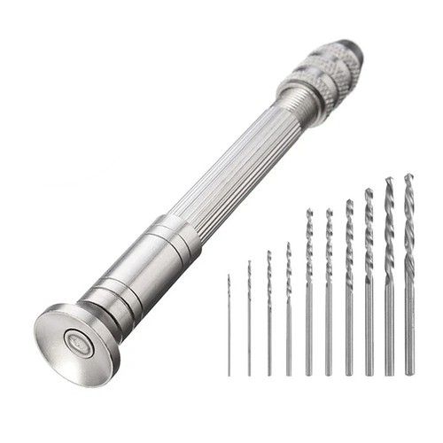 Precision Mini Hand Drill Pin Vice 0.8-3.0mm Manual Twist Drill Bit Watch Repair