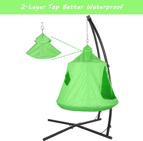 Hammock Chair Stand W/ Hanging Tree Tent, Porch Swing Chair W/ Hanging C Stand — image 5