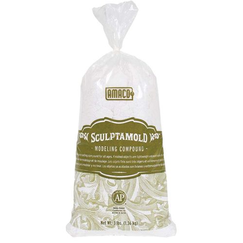 Amaco Plaster Sculptamold Modeling Compound 3lb-White — image 1