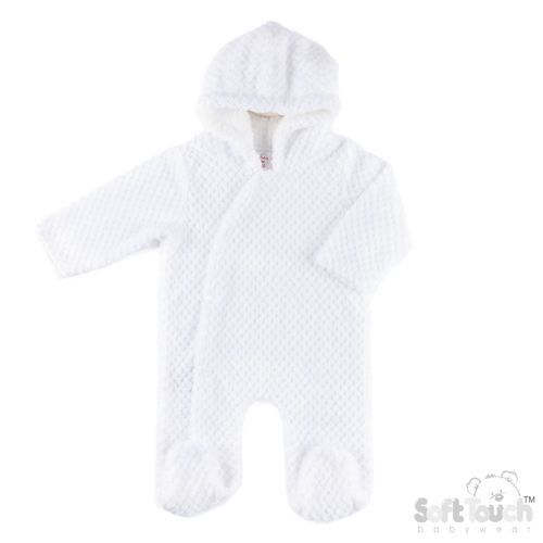 PERSONALISED BABYS ALL IN ONE waffle jacket coat sleepsuit  4 colours