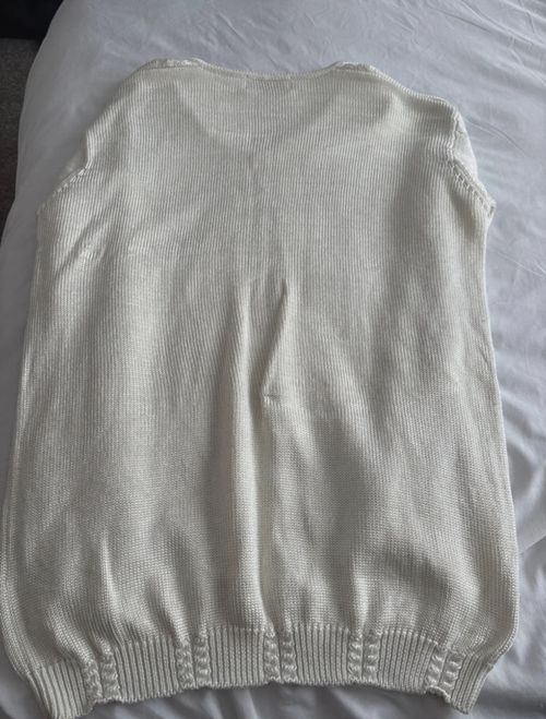 Jumper Cream Cable-Knit Crew Neck Pullover Long Sleeve womens Jumper Size S — image 2