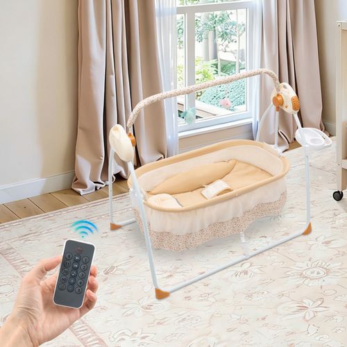 Electric Bluetooth Auto-Swing Cot Baby Cradle Crib 25KG Infant Bed Rocking Chair — image 14