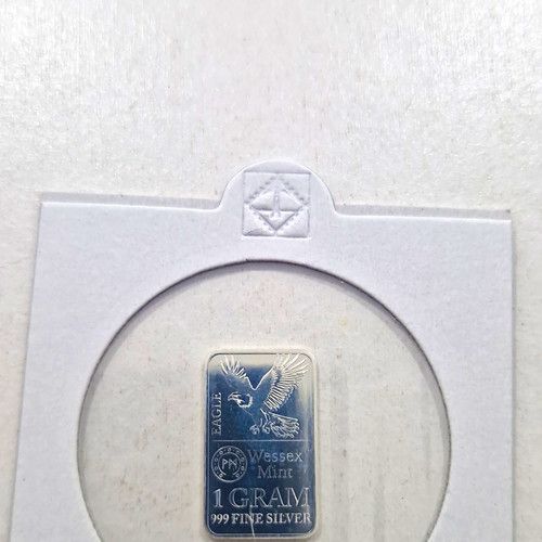 Wessex Mint 1g .999 Fine Silver Bullion Bar - Eagle Design - 1 Gram Silver