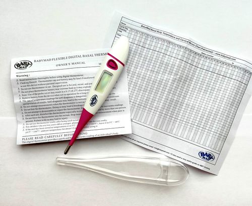 Digital Basal Ovulation Thermometer BBT Switchable C or F Case Fertility Chart — image 9