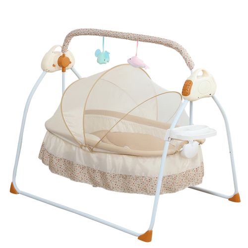 25KG Electric Bluetooth Auto-Swing Cot Baby Cradle Crib Infant Bed Rocking Chair — image 12