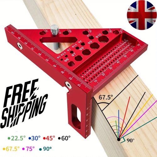 Angle Ruler Measuring Tool Square Protractor Woodworking Miter Triangle Ruler — image 1