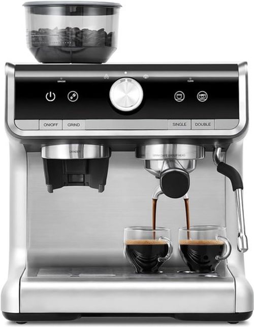 1350W Espresso Coffee Machine  Bean-to-Cup with Grinder & Milk Frother 20 Bar