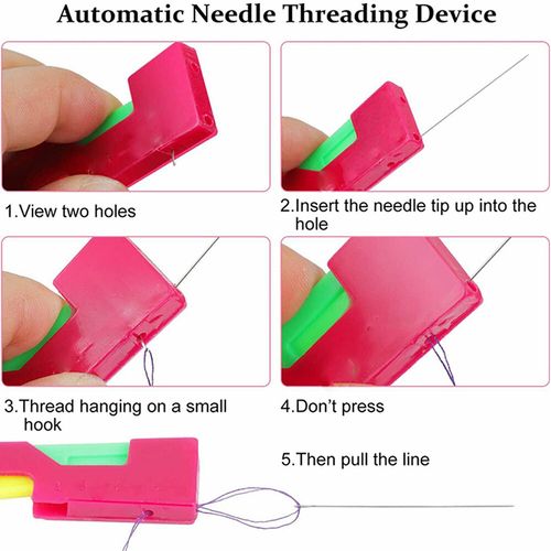 3pcs Automatic Threader Sewing Threading Guide Device Sewing Tool Color Random — image 7