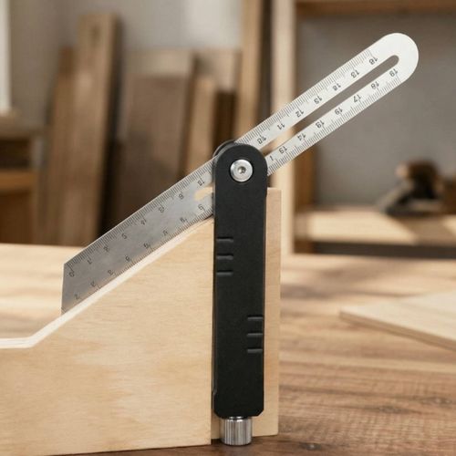 Adjustable Angle Ruler Aluminum Alloy Angle Measuring Ruler Double-Sided — image 4