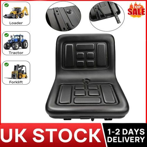 Waterproof Universal Seat Tractor Dumper Forklift Mower Digger Adjustable Black