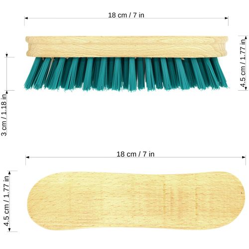 2 x Wooden Hand Scrubbing Brush with Stiff Bristles Multipurpose Long-Lasting — image 2